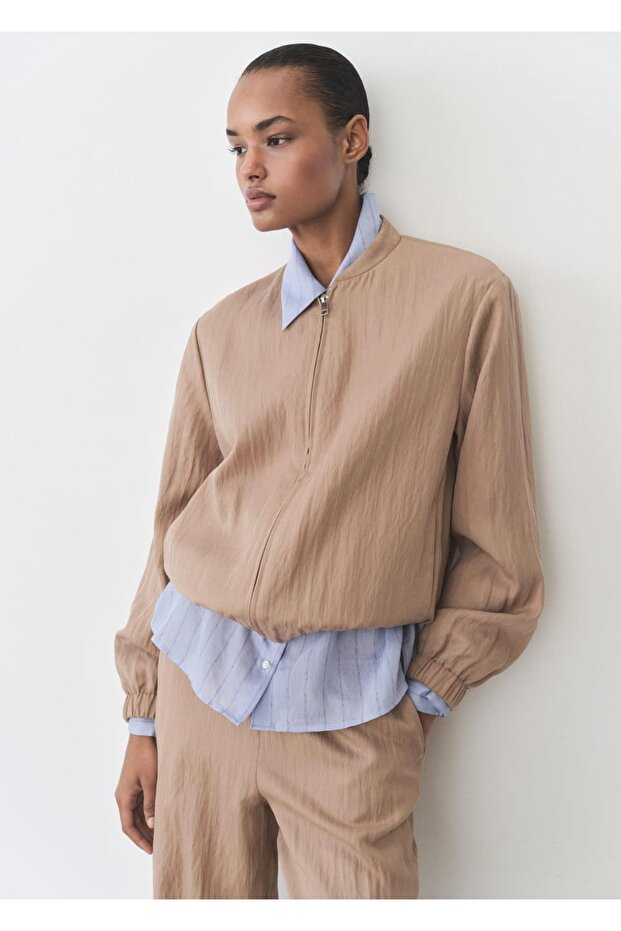 Lyocell bomber ceket - 1