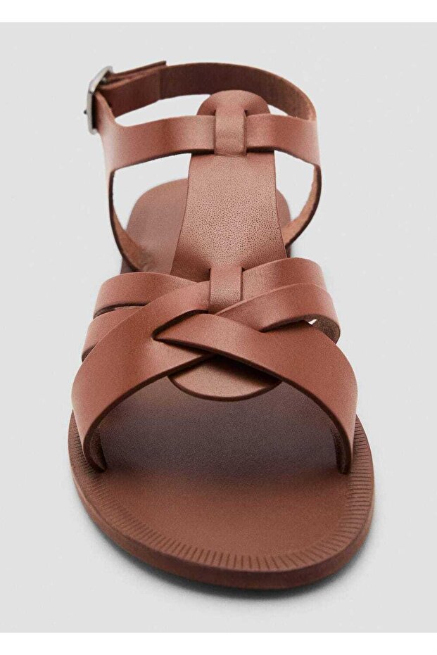 Deri bantlı sandalet - 3