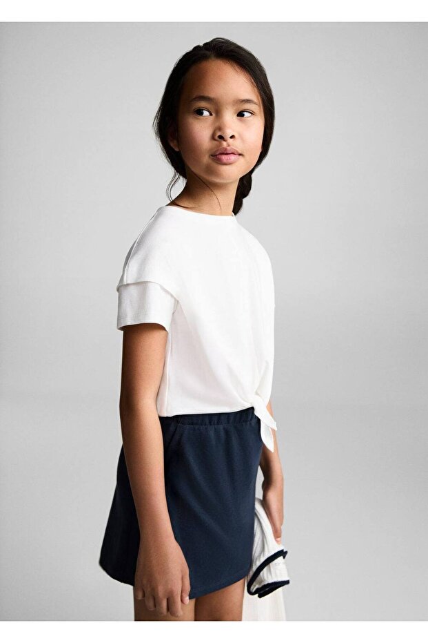 Pamuklu etek şort - 1