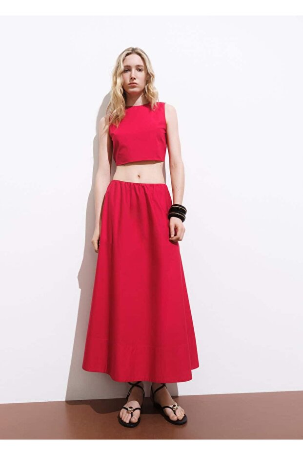 Evaze pamuklu etek - 2