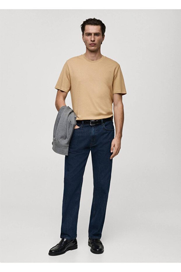 Regular kesim %100 pamuklu tişört - 2