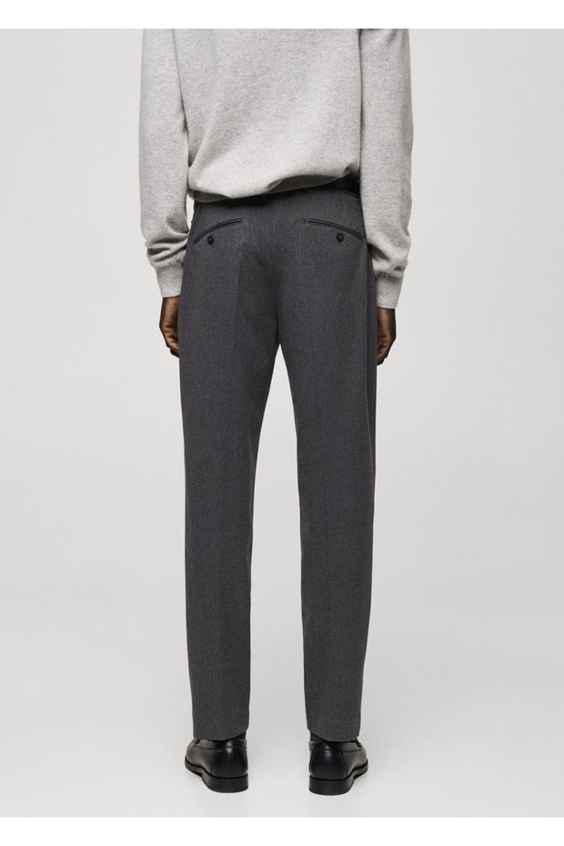 Dar kesim pamuklu pantolon - 4