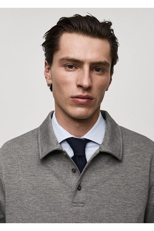 Regular kesim polo sweatshirt - 7