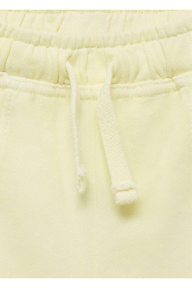 Elastik belli pamuklu şort - 5