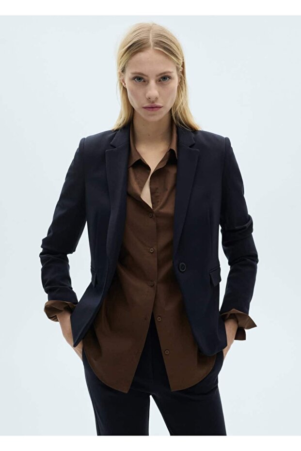 Düz kesim orta belli pantolon - 8