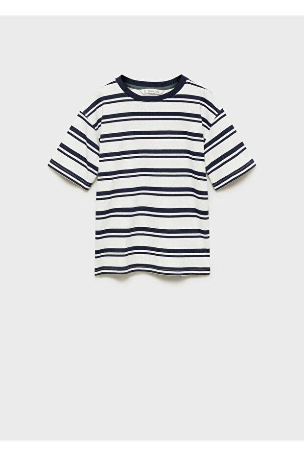 Βαμβακερό ριγέ μπλουζάκι - 3