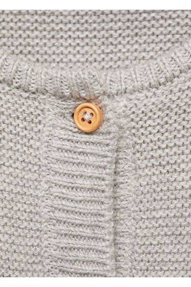 Düğmeli triko hırka - 4