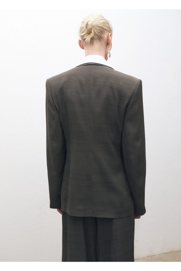 Oversize kruvaze blazer ceket - 4