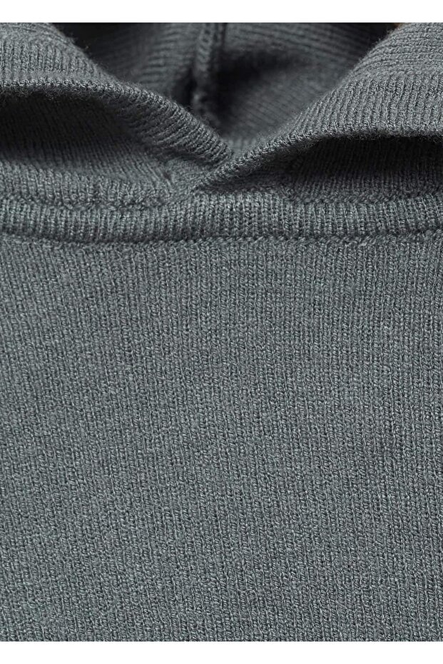 Kapüşonlu triko kazak - 4