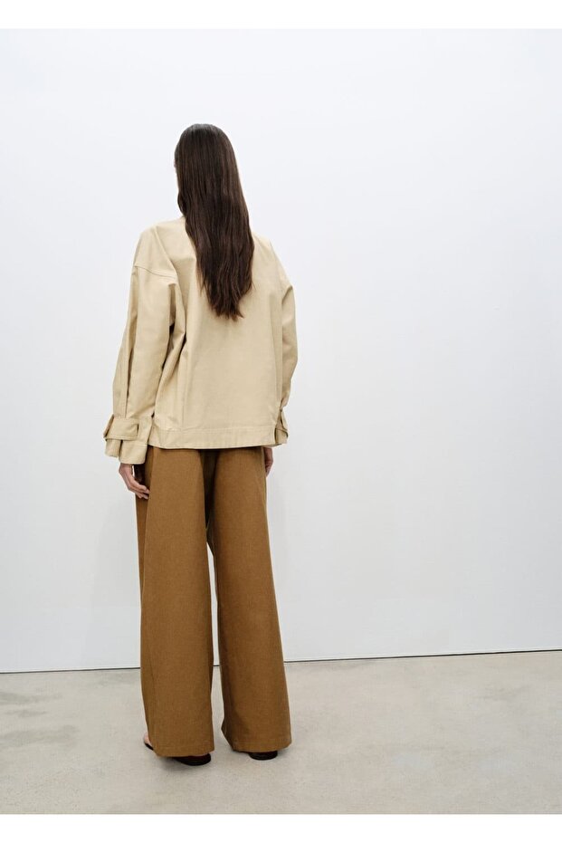 Pamuklu oversize parka - 4