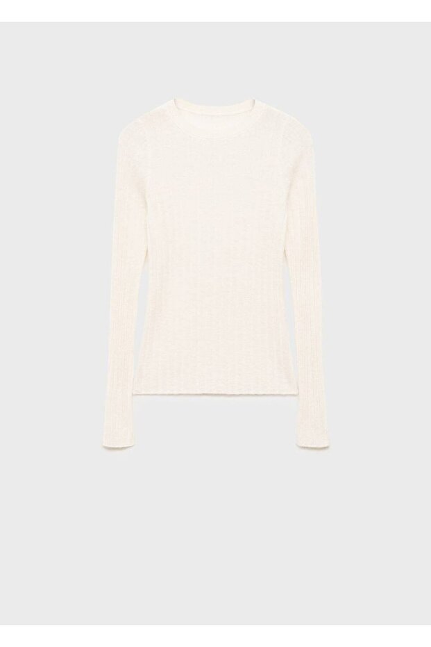 Yuvarlak yaka ribana kazak - 3