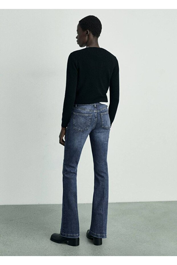 Düşük belli flare jean - 4