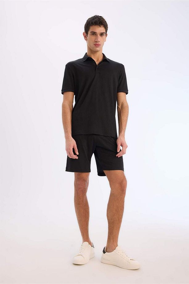 Regular Fit Her Yöne Esneyen Krinkıl Bermuda Şort E0980ax25sm - 2