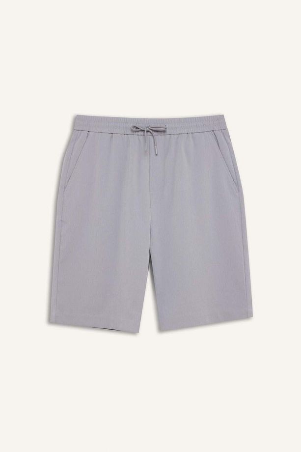 Regular Fit Beli Bağcıklı Dokulu Bermuda Şort D9451AX25SP - 8