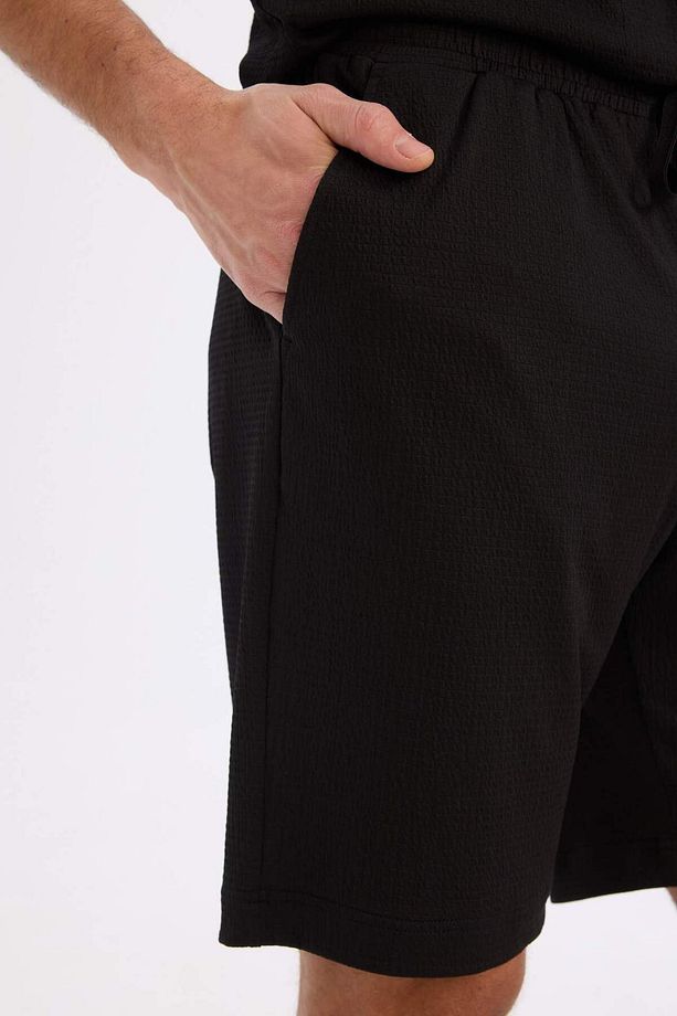 Regular Fit Her Yöne Esneyen Krinkıl Bermuda Şort E0980ax25sm - 6