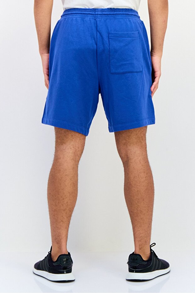 Men Solid Basic Shorts, Blue - 4