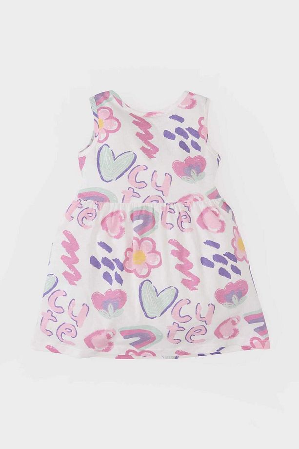 Kız Bebek Desenli Kolsuz Yazlık Elbise C0074a525hs - 4