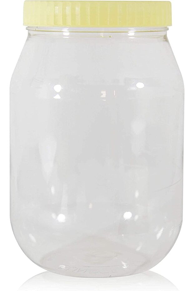 Alsaqer Round SpiceJar/Pet Jar/Plastic Food Storage Jar 3000 ml Capacity Clear