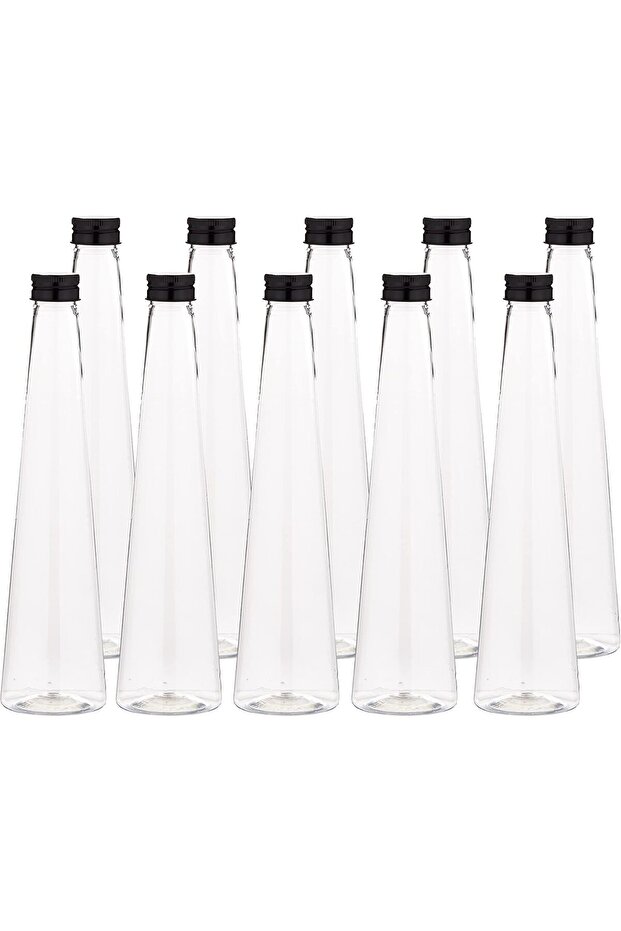 Plastic Bottles with Silver Cap 350ml, 10 Pieces