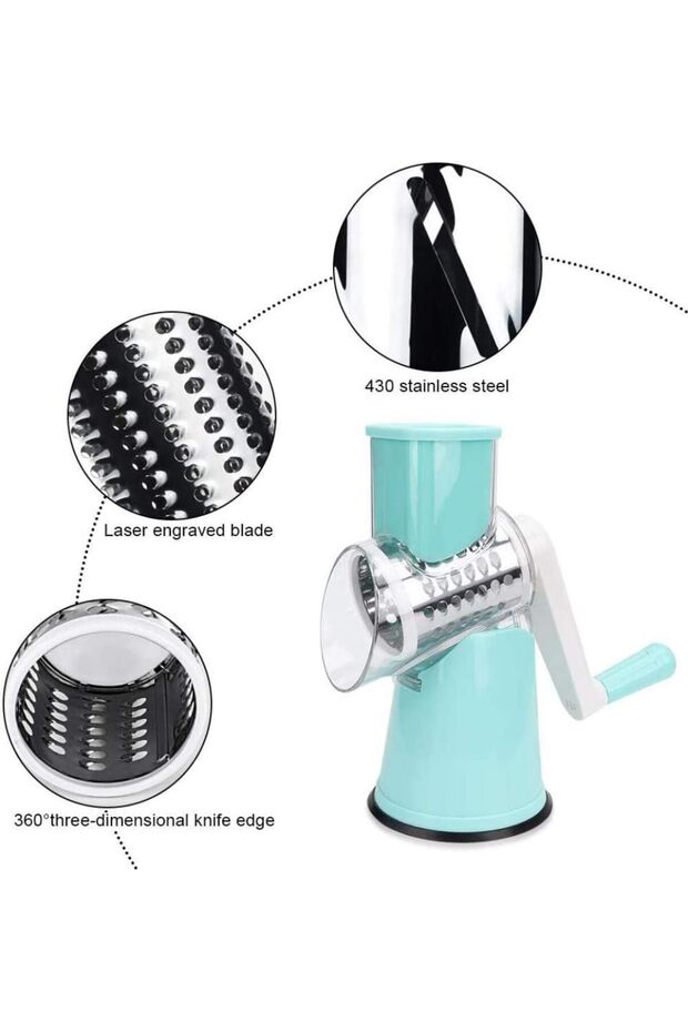 قطاعة خضروات دوارة متعددة الوظائف، قطاعة يدوية، قطاعة خضروات، مفرمة لحم C - 6