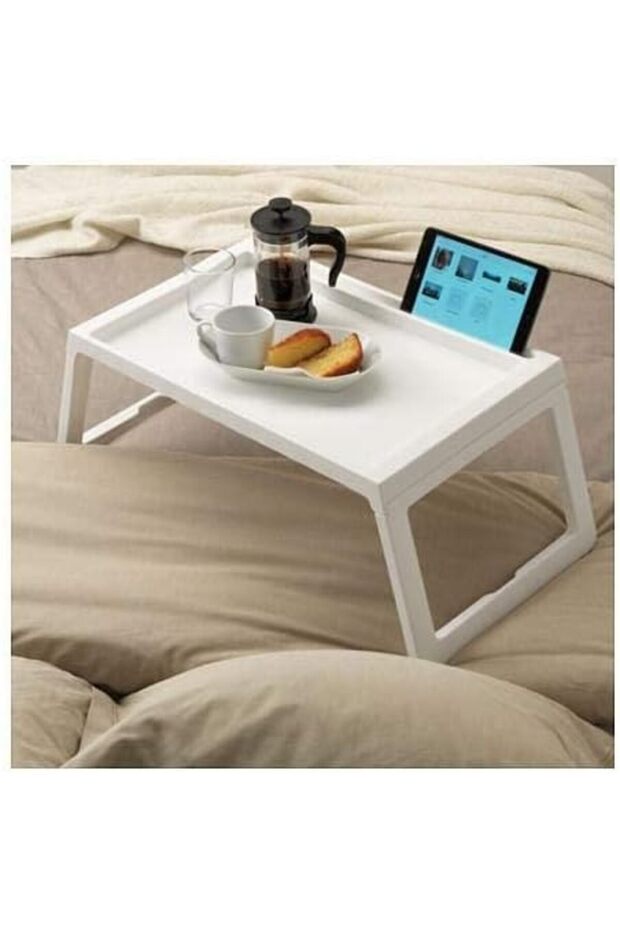 Foldable Bed Tray-White - 2