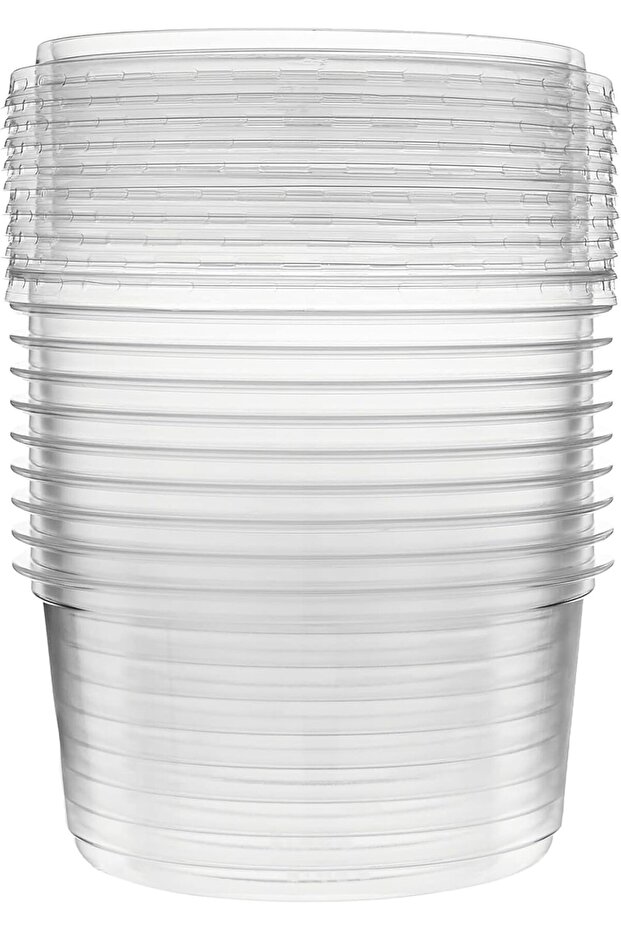 Disposable PET, Clear, Food Storage, Deli Container Square 12 ounce with Lid, 10 Pieces