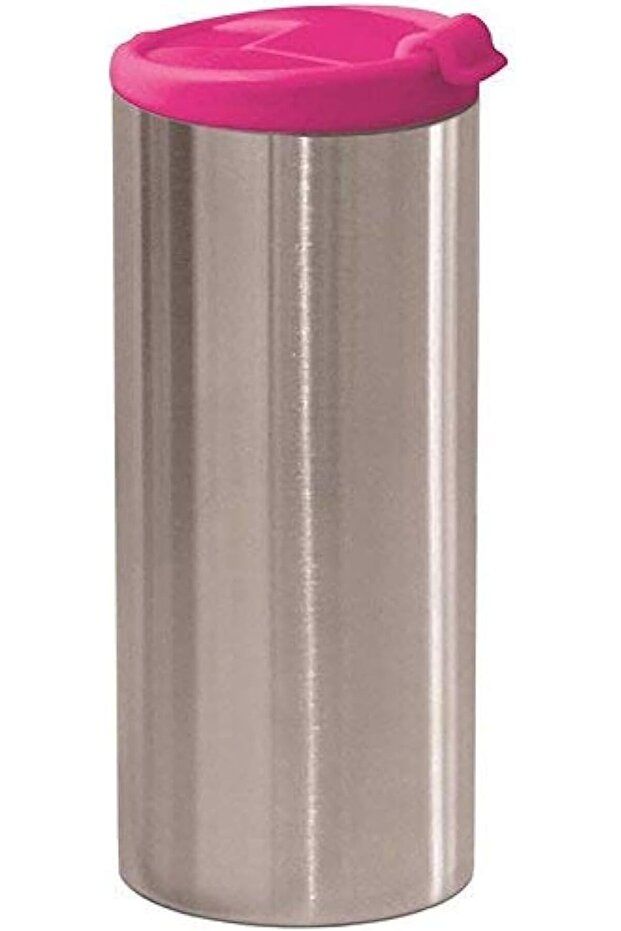 Designs Stainless Steel Double Wall Vacuum Travel Mug - 35 cl (Fuchsia Lid)