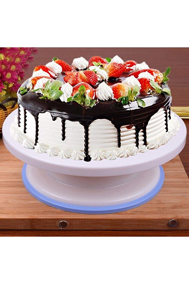 حامل كيك دوار أبيض - 1