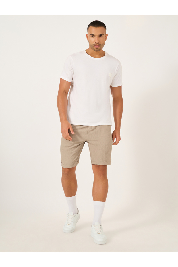 شورت رجالي سادة برباط خصر - 1