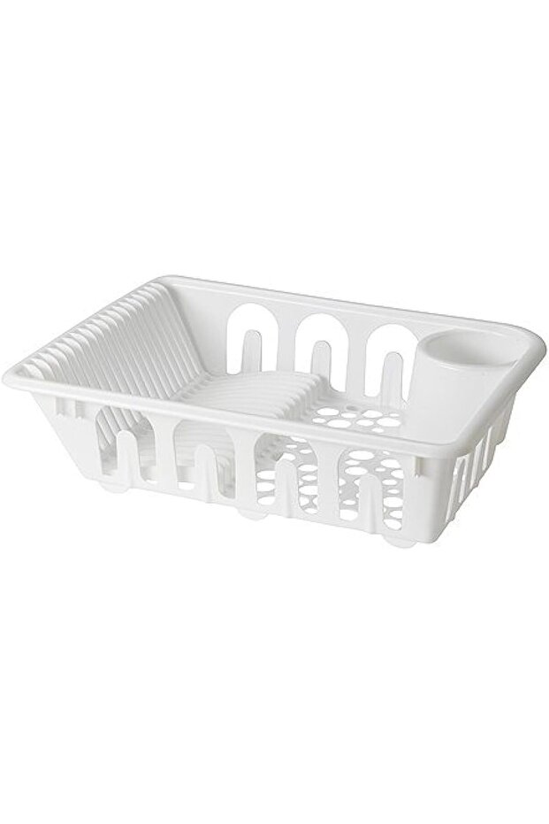 Plastic Dish Drainer, White - 1