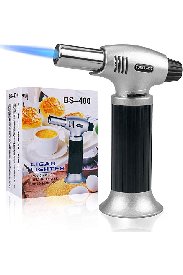 i Culinary Blow Torch, Tintec Chef Cooking Torch Lighter, Butane Refillable, Flame Adjustable (