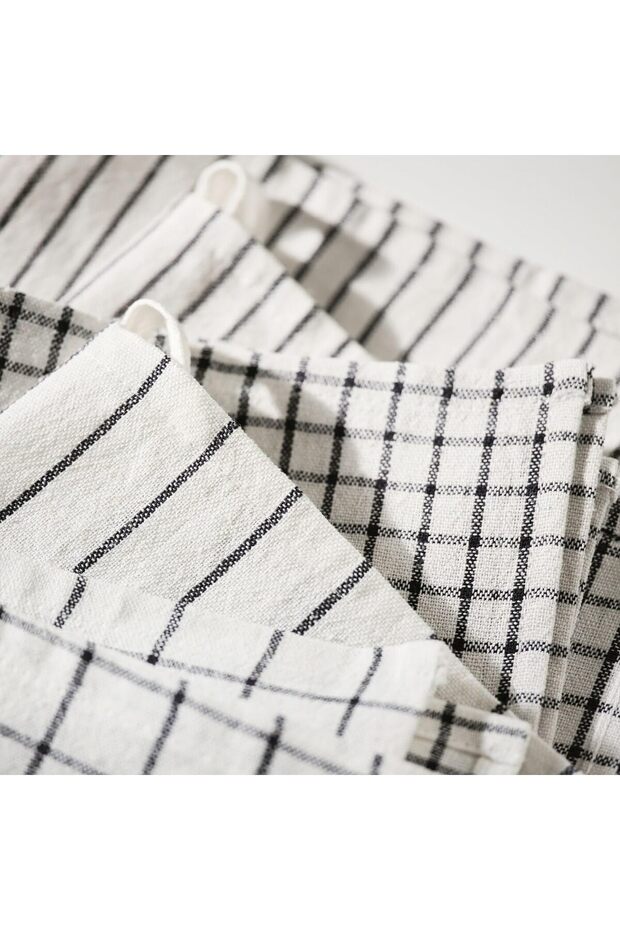 مناشف مطبخ للشاي، 4 قطع - 3