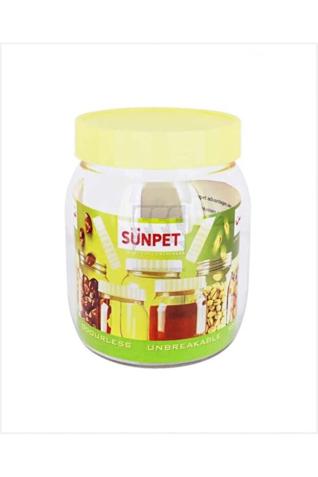 Alsaqer Round SpiceJar/Pet Jar/Plastic Round Food Storage Jar 750 ml Capacity Clear
