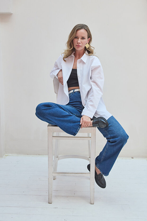 Basic Terikoton Fabric Shirt - 1
