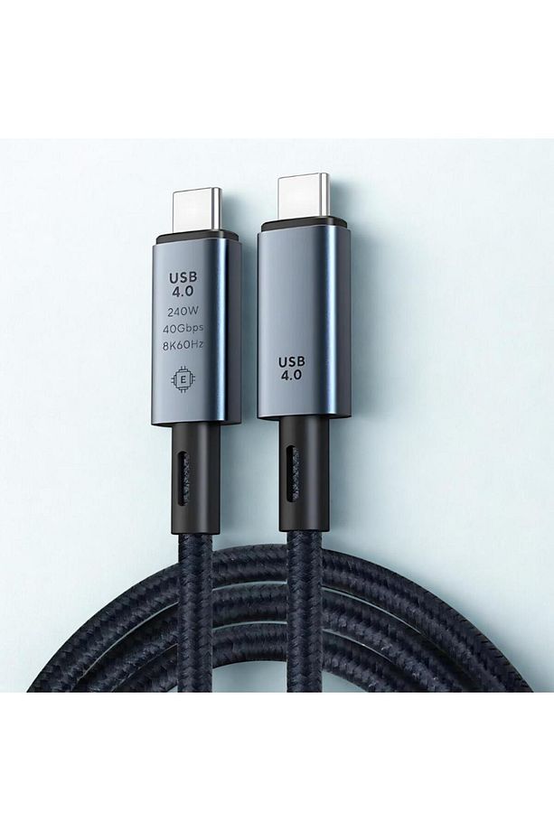 Polham 1mt Usb 4.0 240w Thunderbolt Type-c To Type-c Şarj, Data Ve 8k 60hz Görüntü Aktarım Kablosu - 1