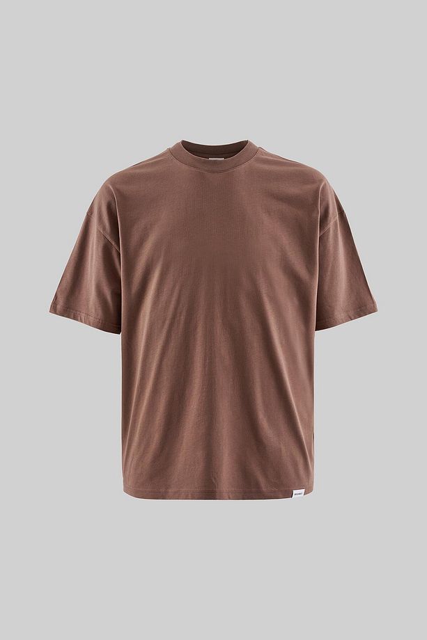 Erkek Basic Super Pamuklu Oversize Kakao Tişört - 7