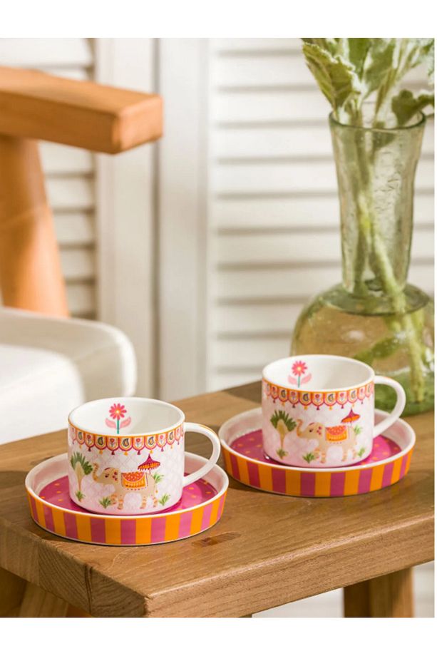LCW HOME Karişik Baskılı 2 Kişilik Porselen Kahve Fincan Takımı 90 ml - 1