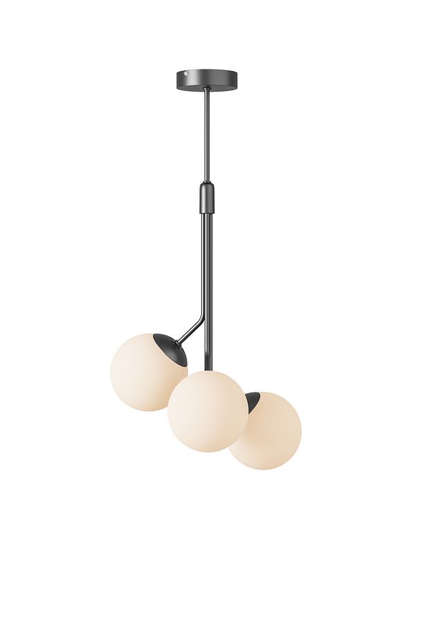 Luno 3 – Modern Üçlü Cam Küre Sarkıt Avize | 60 cm | Minimal Tavan Aydınlatması - 3