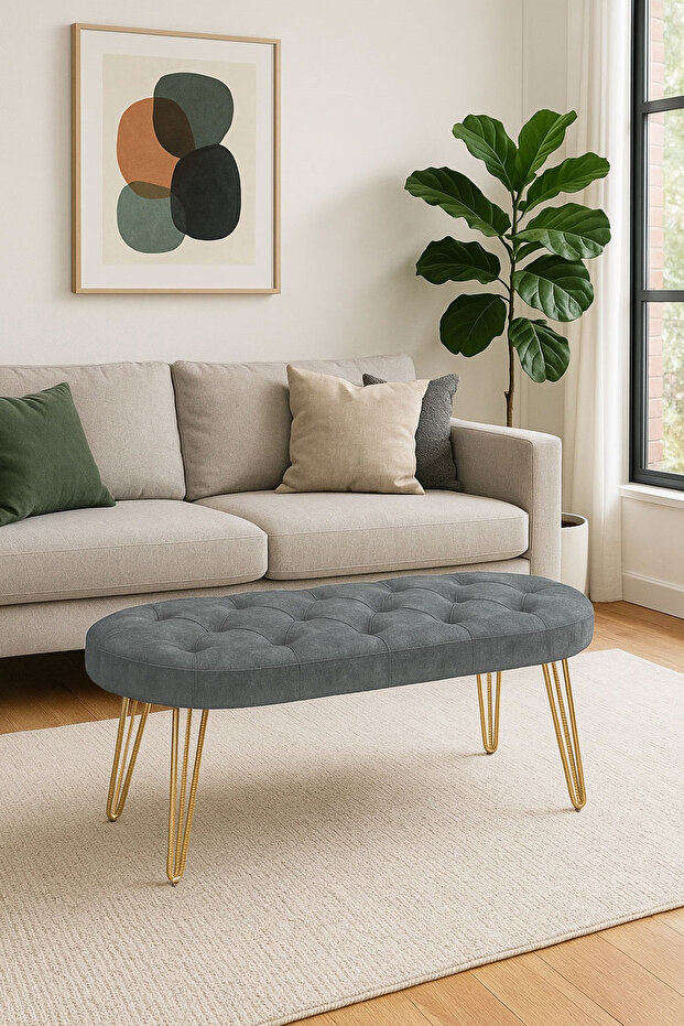 Louca Bench, Gri Gold - 1