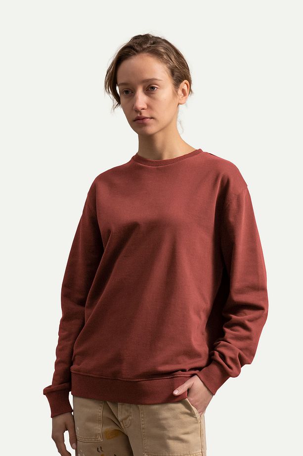Unisex Basic Regular Sweatshirt - Ruga - Brick - 5