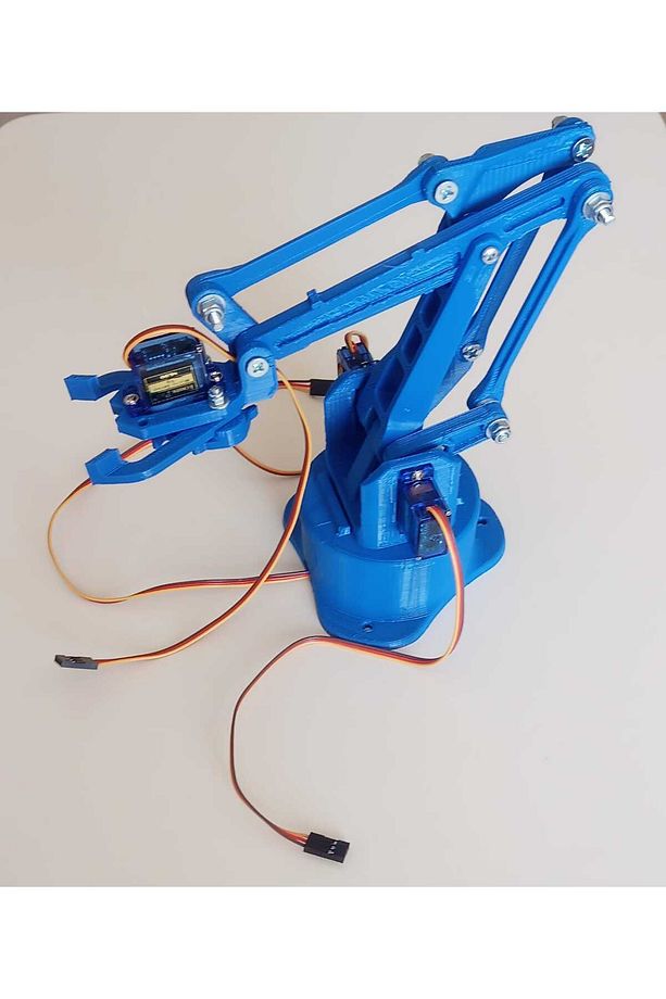 Arduino Robot Kol Kiti 3D Baskı Birleşmiş Halde Robot Kol - 2