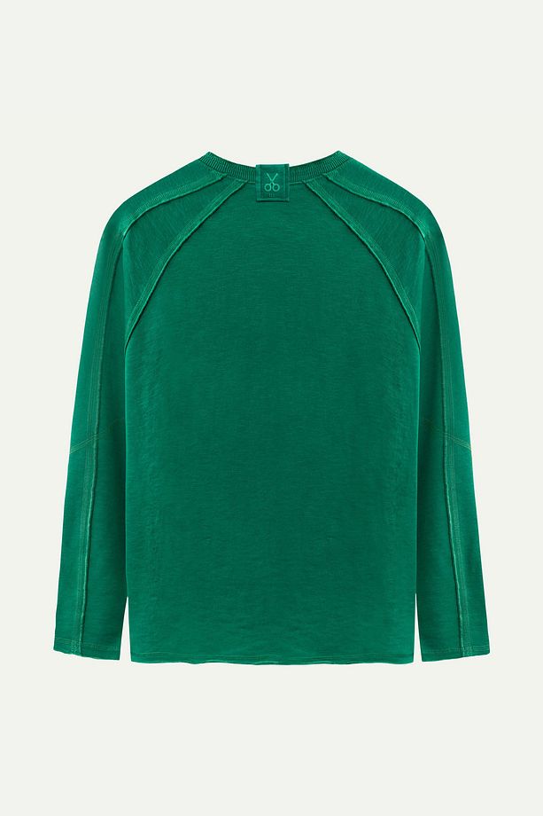 Unisex Basic Çift Taraflı Sweatshirt - Lyuga - Forest Shade - 2