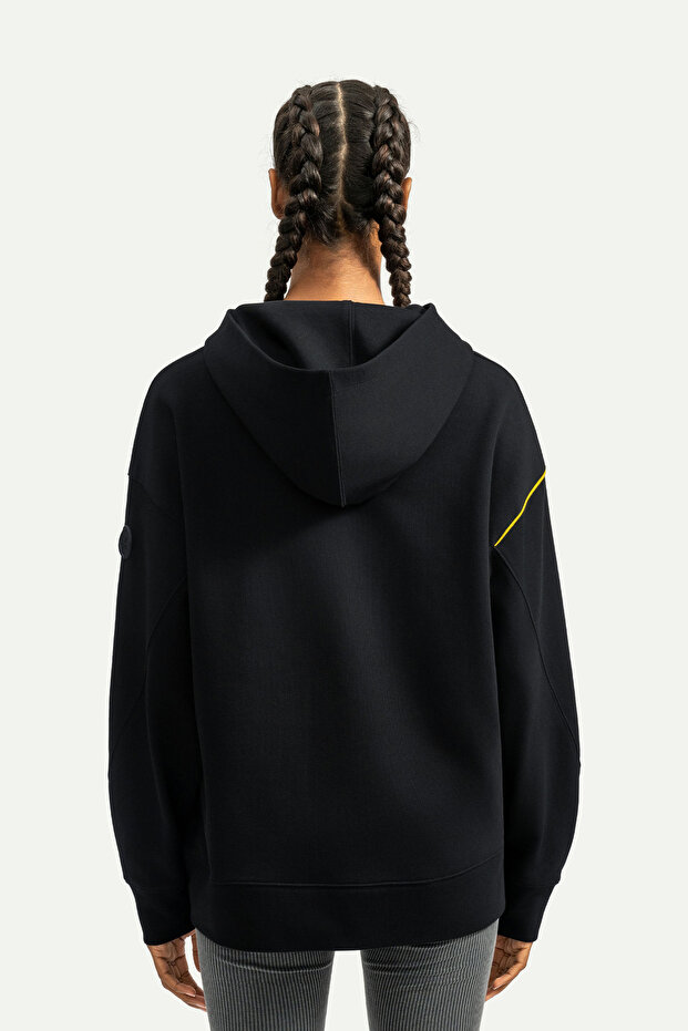 Erkek Basic Relax / Oversize Hoodie Sweatshirt - Hugraf - Tar - 8