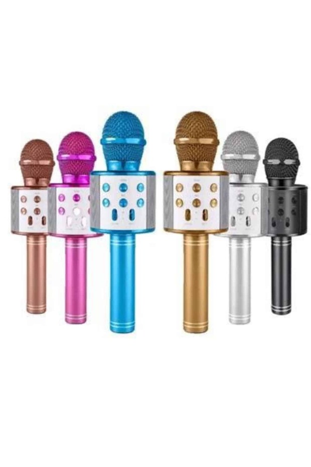 Bluetooth Hoparlör USB AUX SD Kart Kaoroke Mikrofon Uzun Pil Ömrü - 5