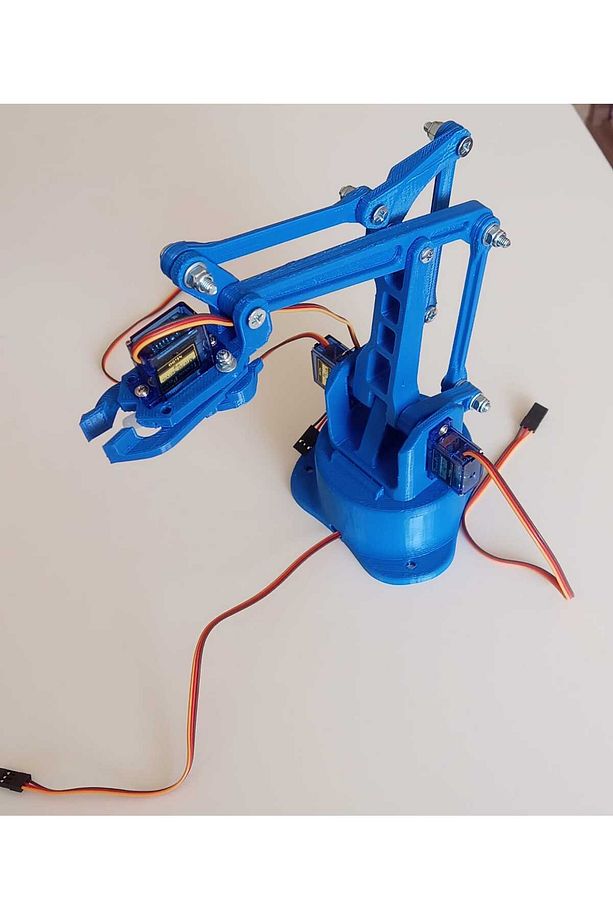 Arduino Robot Kol Kiti 3D Baskı Birleşmiş Halde Robot Kol - 5