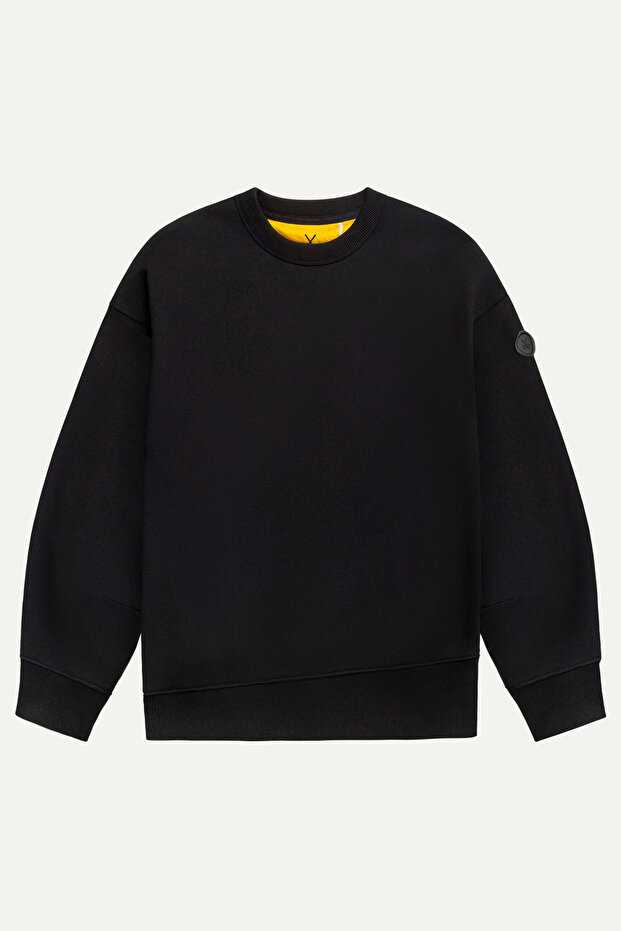 Erkek Basic Relax / Oversize Sweatshirt - Ruden - Tar - 1