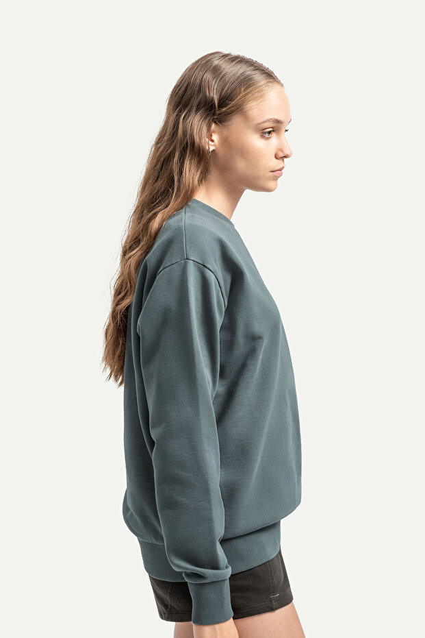 Erkek Basic Regular Sweatshirt - Ruga - Storm - 6