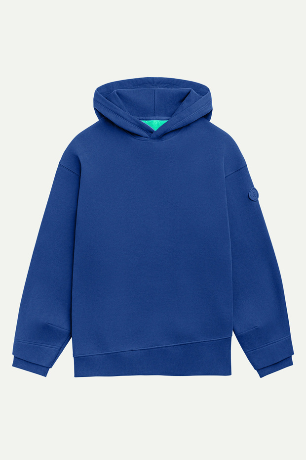 Erkek Basic Relax / Oversize Hoodie Sweatshirt - Houd - Comet - 1