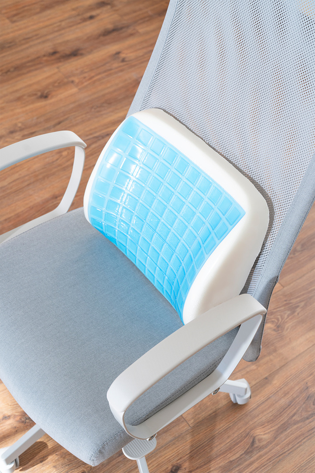 Cooling Gel Orthopedic Visco Lumbar Pillow Office Car Seat Cushion Cold Pillow 38X32X12
