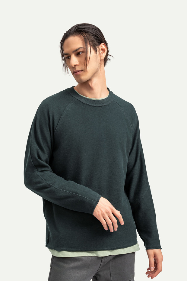 Erkek Basic Çift Taraflı Sweatshirt - Lyuga - Raven - 3